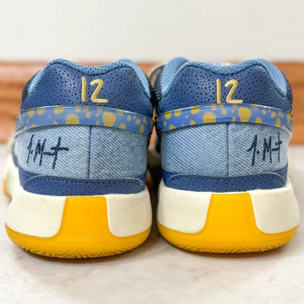 Nike Ja 1 SE GS Mystic Navy Basketball Shoes Youth 3.5Y Blue Yellow FQ7371-400